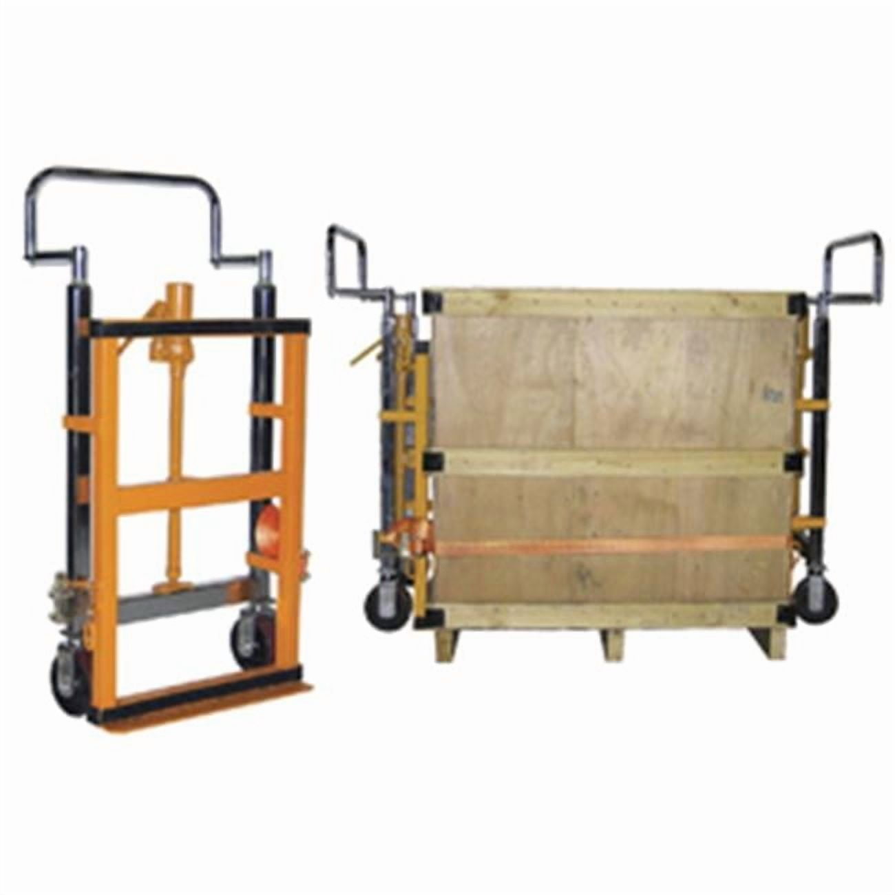 Hand Operated Hydraulic Furniture & Equipment Moving Dolly - Yellow - 16in.W x 42in.H - 3950 lbs - Pair