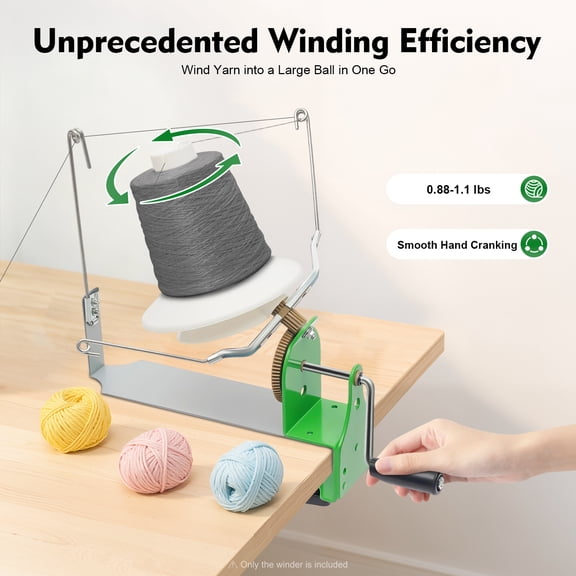Hand Operated Large Yarn Ball Winder Jumbo Nylon Fiber/Wool/String Ball Winder
