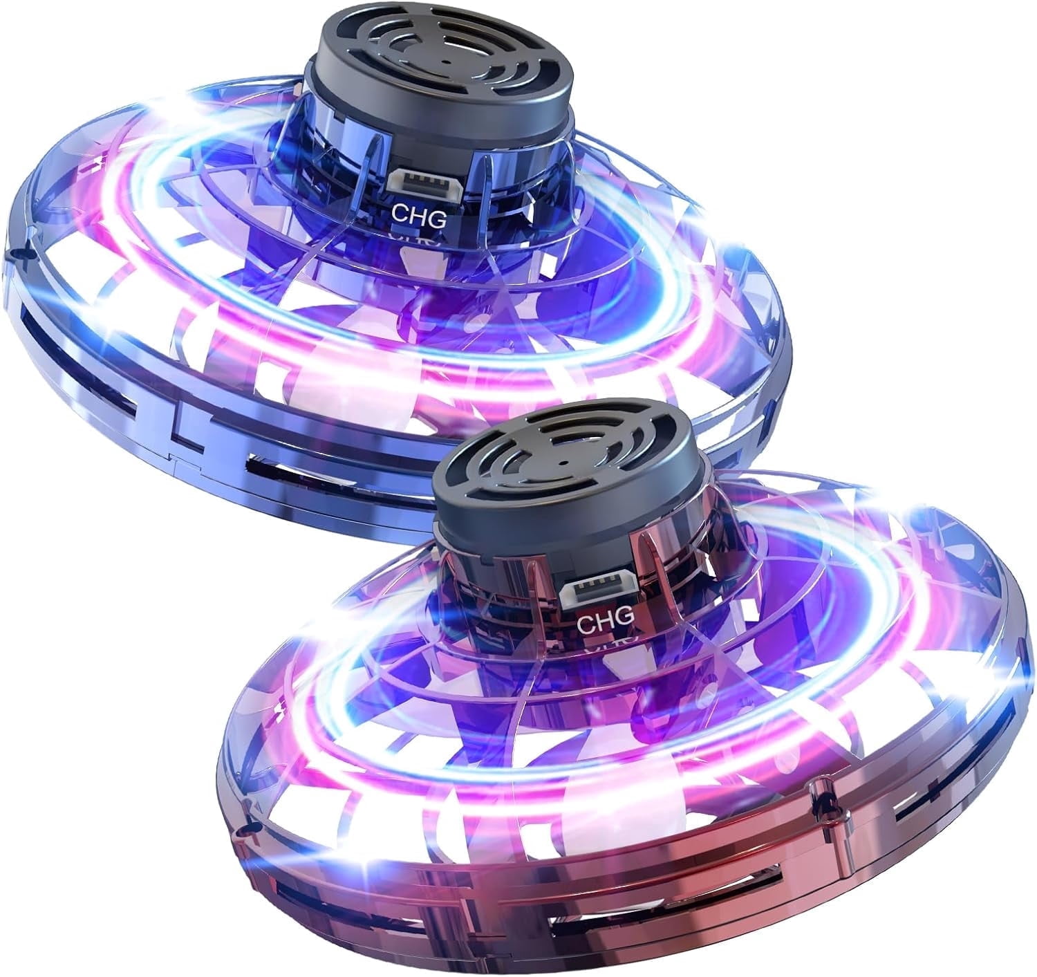 Hand Operated Mini Flying Spinner - 2PCS Flying Orb UFO Cool Gadgets ...