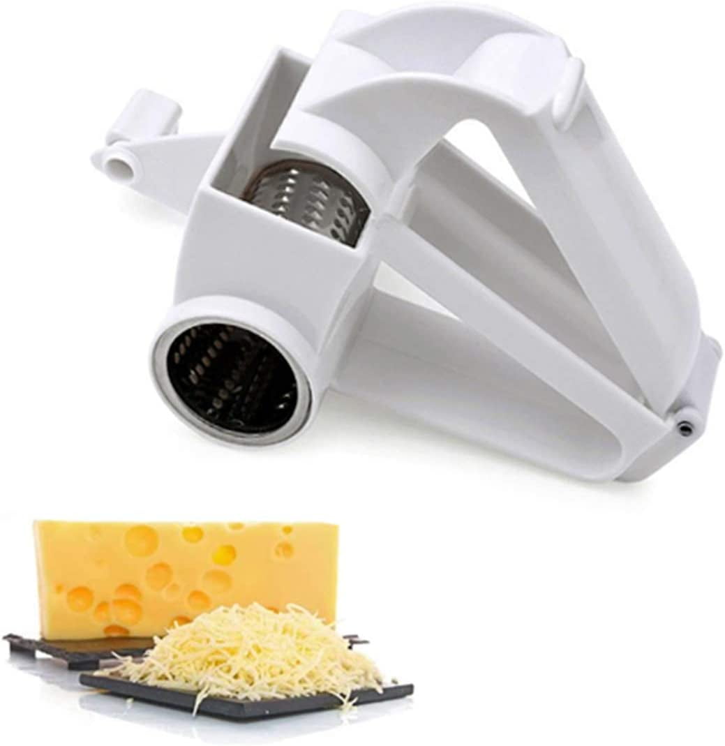 American Metalcraft PCG9 White Plastic Rotary Cheese Grater w/ 3 Blades 