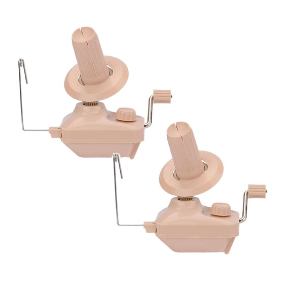 Hand Operated Yarn Winding Machine, Tabletop Clamp Wool String Cake Winder for Knitting Crocheting, Portable Yarn Ball Winder for Crafters, 2X Hand-Cranked Yarn Winder (Set)