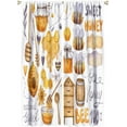 thumbnail image 1 of Hand Painted Bee Curtains, Vintage Hand Painted Bee Honey Hive Beehive and Sweet Honey Lettering, Boy Girl Bedroom Kitchen Window Trim Curtains, 2 Panel Set, 52x84 Inches., 1 of 6