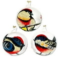 thumbnail image 1 of Hand Painted Bird Ornaments – Austrian Glass Hanging Art, Set of 3, 1 of 8