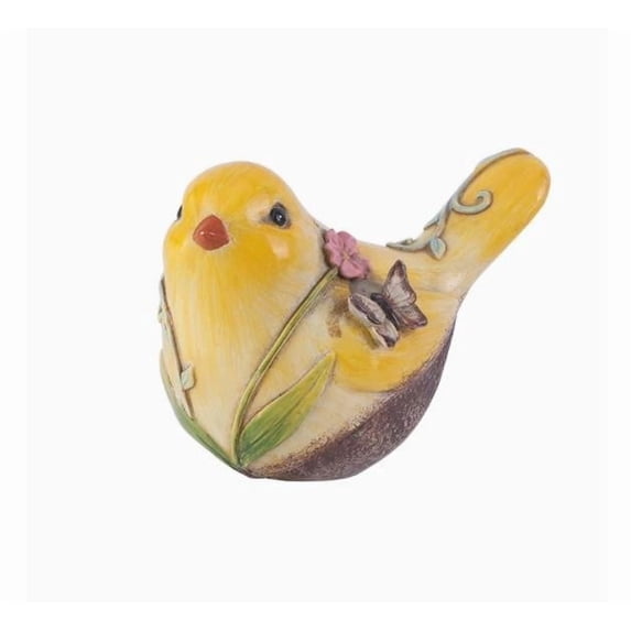 Hand Painted Bird Statues, Resin Garden Decor, Small Animal Figurine Shelf Ornament, Yard Art Sculpture, 1 Count