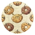 thumbnail image 1 of Hand Painted Biscuits Cute Round Wall Clock Silent Analog Battery Operated Gold Pointer Home Decor 9.84" Diameter, 1 of 11