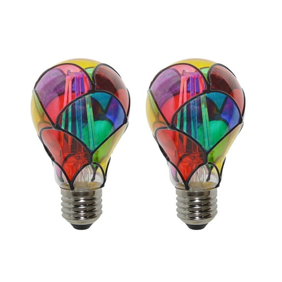 Hand-Painted Bulb Decorative Set, Unique One-Of-A-Kind Art Design, Easy Diy Craft Project For All Ages, Great For Arts And Crafts Lovers, 2 Pack Decorative Lights For Home Living