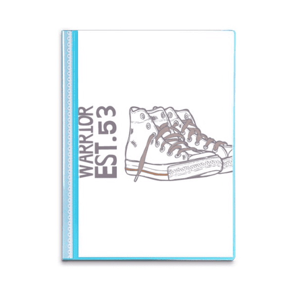 Hand Painted Canvas Shoes Illustration Book Sheet Protectors Portfolio Binder Folder