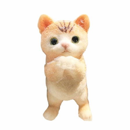 Hand Painted Cat Squishy ToysLarge Cute Ultra Soft Kitty Squeeze Fidget Toys for Stress Relief,Kawaii Squishies Sticky Animal Toys for All(Beige,7.8 Inch)