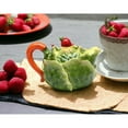 thumbnail image 1 of Hand Painted Ceramic Cabbage Teapot with Carrot Lid 16oz, 1 of 3