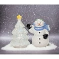 thumbnail image 1 of Hand Painted Ceramic Snowman Christmas Tree Salt Pepper Shakers Set, 1 of 3
