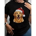 thumbnail image 1 of Hand-Painted Christmas Golden Retriever Dog, Christmas Lights Santa Retriever Sublimation, Cute Dog Christmas, Santa Dog Christmas, 1 of 6