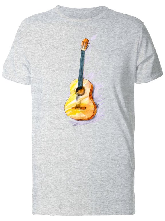 Hand Painted Classical Guitar T-Shirt Men -Image by Shutterstock, Male Large