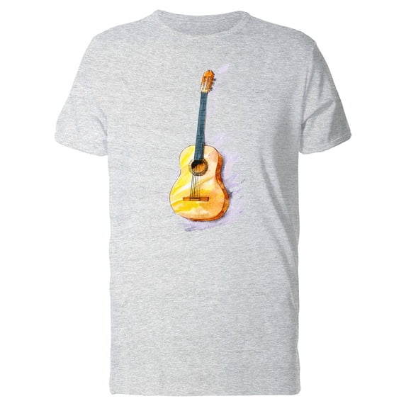 Hand Painted Classical Guitar Tee Men's -Image by Shutterstock