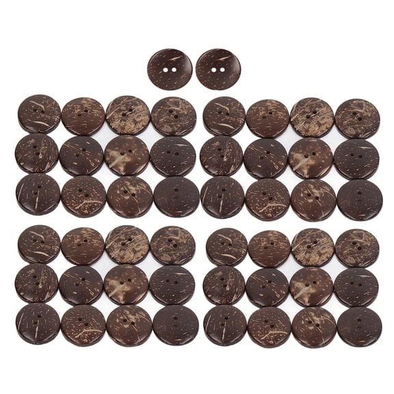 Hand-Painted Decorative Buttons, Thick Coconut Shell 2 Holes Button for DIY Craft Projects, Dynamic Patterns for Scrapbooking and Sewing