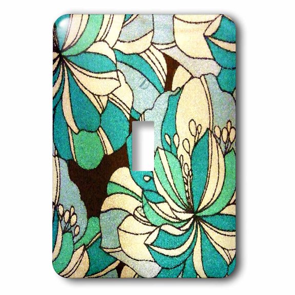 3dRose, Hand Painted Floral, single toggle switch