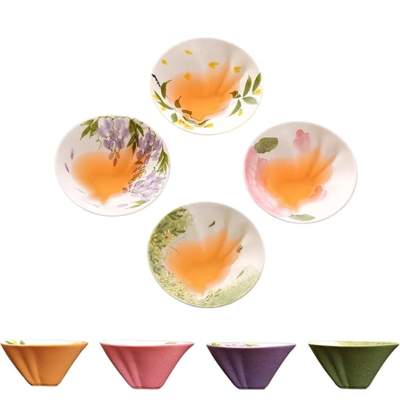 Hand-Painted Hidden Cat Tea Cup, 50ml Handmade Ceramic Tasting Cup with Secret Cat Design, Chinese Gongfu Bowl, Underglaze Shallow Bowl Shape