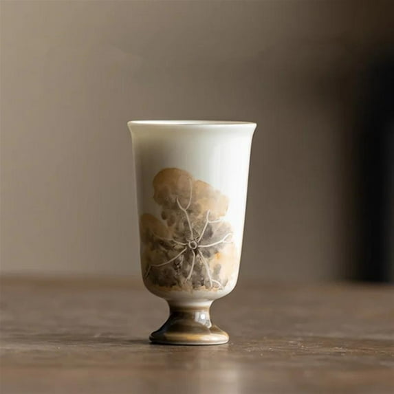 Hand Painted Lotus Tea Cup Personal Ceramic Tea Cup Single Kung Fu Tea Set