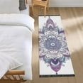 thumbnail image 1 of Hand Painted Mandala Flower Bedside Runner Rug 2'x 6' Non Slip Carpet Floor Mat Area Rug, 1 of 8