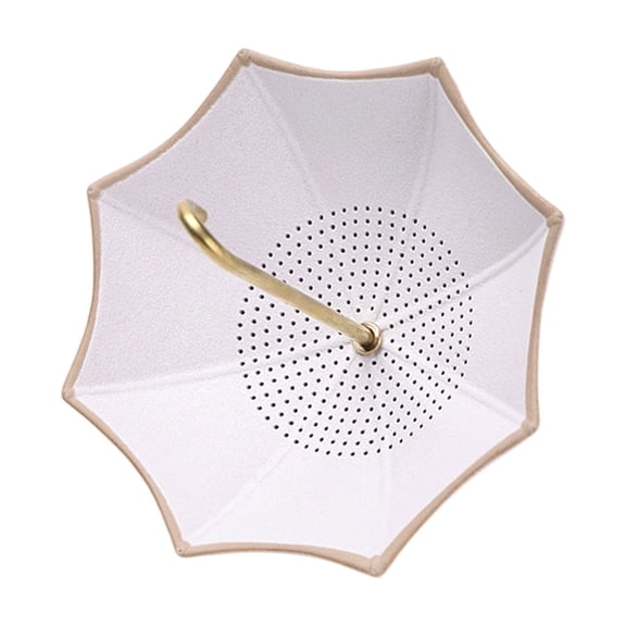 Hand Painted Porcelain Tea Strainer With Copper Handle And Fringes Detail Elegant Umbrella Shape Loose Leaves Filter