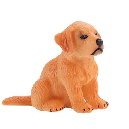 Hand Painted Puppy Dog Statue Model Realistic Figurine For Children Play Made Of Plastic 18X4X10Cm Desk Decoration A