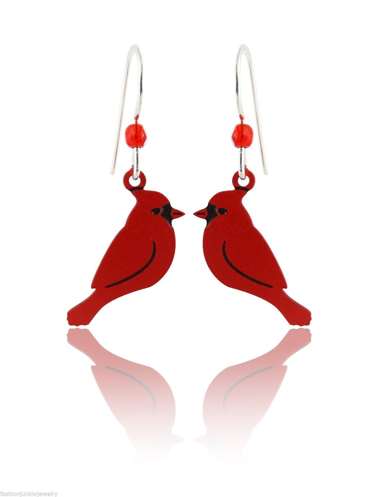 Red cardinal earrings deals