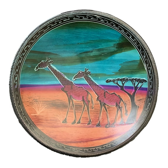 Hand Painted Soapstone Bowl X-Large Giraffe