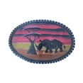 thumbnail image 1 of Hand Painted Soapstone Decorative Plate Large Rhino, 1 of 2
