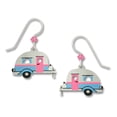 thumbnail image 1 of Hand Painted Travel Trailer Camper Dangle Earrings, 1 of 2