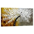 thumbnail image 1 of Hand Painted Tree Oil Painting Plum Blossom Painting Canvas Wall Art Framed Wall Decoration For Livingroom Bedroom Ready to Hang, 1 of 7