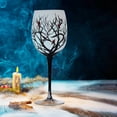 thumbnail image 1 of Hand Painted Wine Glass under $5! kkbbma Hand Painted Wine Glass Tree Design Seasonal Artisan Crafted Stemware 500ml Capacity for Birthday Wedding Anniversary Valentine Gift Idea, 1 of 3