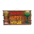 thumbnail image 1 of Hand Painted Wooden Always Happy Hour Wall Hanging Sign, 1 of 1