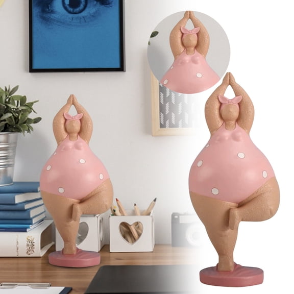 Hand Painted Yoga Sculpture Figurine Home Décor Art Statue Unique for Yoga Lovers Collectors Desk Ornament