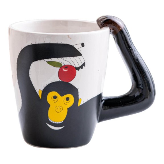 Hand PaintedAn1ma1Ceramic Mug Convenient 3D Decors for Kitchen and Cafe Use