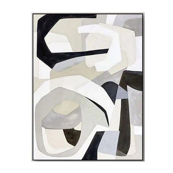 Hand Painting Canvas Painting Wabi Sabi Abstract Wall Art Earth Tone Abstract Neutral Wall Decor Boho Textured Minimalist Work
