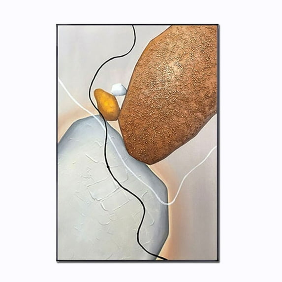 Hand Painting Canvas Painting Wabi Sabi Abstract Wall Art Earth Tone Abstract Neutral Wall Decor Boho Textured Minimalist Work