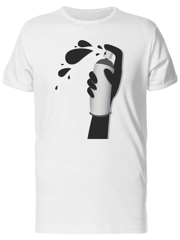 Hand Painting With Black Spray T-Shirt Men -Image by Shutterstock
