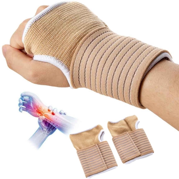 Hand Palm Support Wrist Sleeve Protective Comfortable Wrap Compression Strap Gloves for Running Soccer Weightlifting Football
