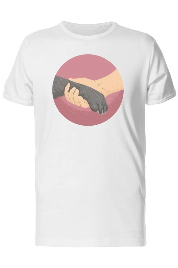 Hand & Paw Drawing T-Shirt Men -Image by Shutterstock, Male Large
