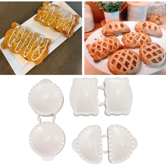 Hand Pie Press, Easy Use Circle Shape Classic Mini Hand Pie Molds Food Grade ABS Multiple Applications for Pastries for Baking