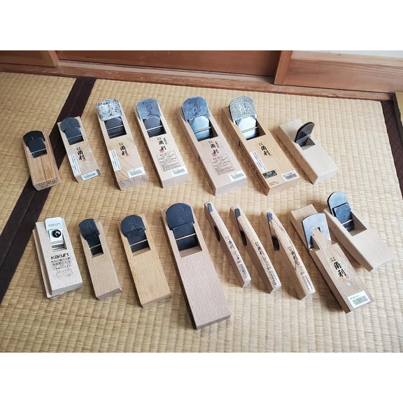 Hand Plane 50mm for Woodworking, KANNA Japanese Block Plane Manual Hand Planer Tool for Smoothing, 9.5 x 2.5 x 2.4 inches, White Oak Body, Made in JAPAN