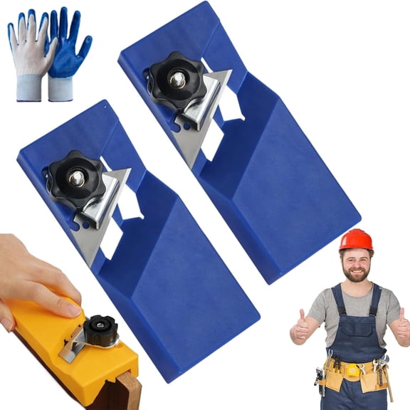 Hand Plane Gypsum Board Cutting Tool - 45/60/90 Degree Adjustable Drywall Cutting Tool, Ergonomic Plasterboard Edge Trimming and Chamfering Tool for Woodworking and DIY (Blue)