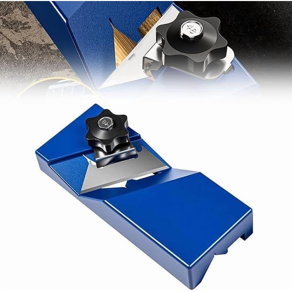 Hand Plane Gypsum Board Cutting Tool,Plasterboard Fast Cutter,Portable Precise Hand Plane for Plasterboard with 10 Blades,45°/90° Chamfering Planing Deburring Tool Cutting for Plasterboard (Blue)