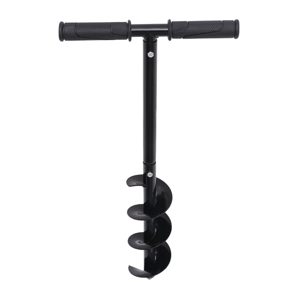 Hand Post Hole Digger ,24'' x 4" Earth Garden Auger Spiral Drill Planter Bit for Planting Trees, Seedlings, Deep Cultivating