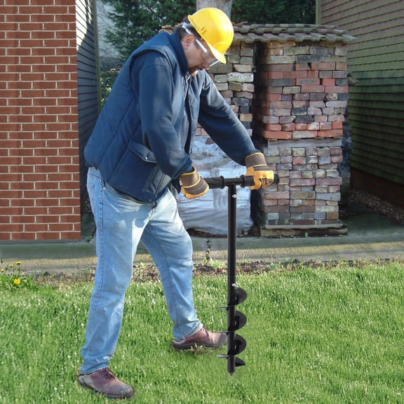 Hand Post Hole Digger ,24'' x 4" Earth Garden Auger Spiral Drill Planter Bit for Planting Trees, Seedlings, Deep Cultivating