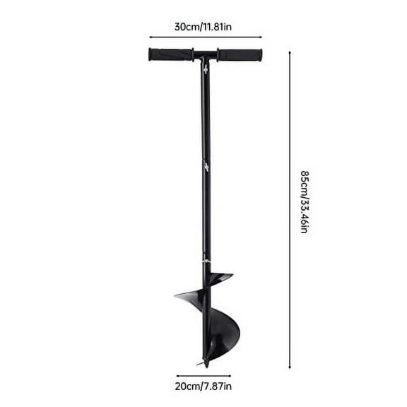 Hand Post Hole Digger Garden Auger Drill, T Shaped 4"*24" 7.9"*31" Garden Auger Spiral Drill Bit, for Deep Cultivating Seedlings Planting Trees (7.9"*31")