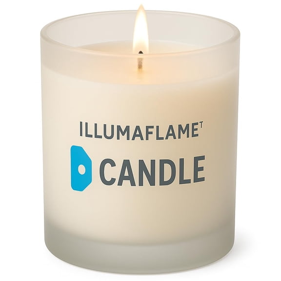 Hand Poured 3.5-inch Diameter x 4-inch Height Wax Candle in Frosted Glass with Exclusive Illumaflame Technology, Over 1 lb, Long Lasting Scented Decorative Candle for Home Decor 45603