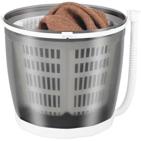 Hand-Powered Mini Washing Machine, 2-in-1 Portable Washer, 4.4lb Capacity, Compact Non-Electric Design Spin Dryer for Travel/Camping/Apartments