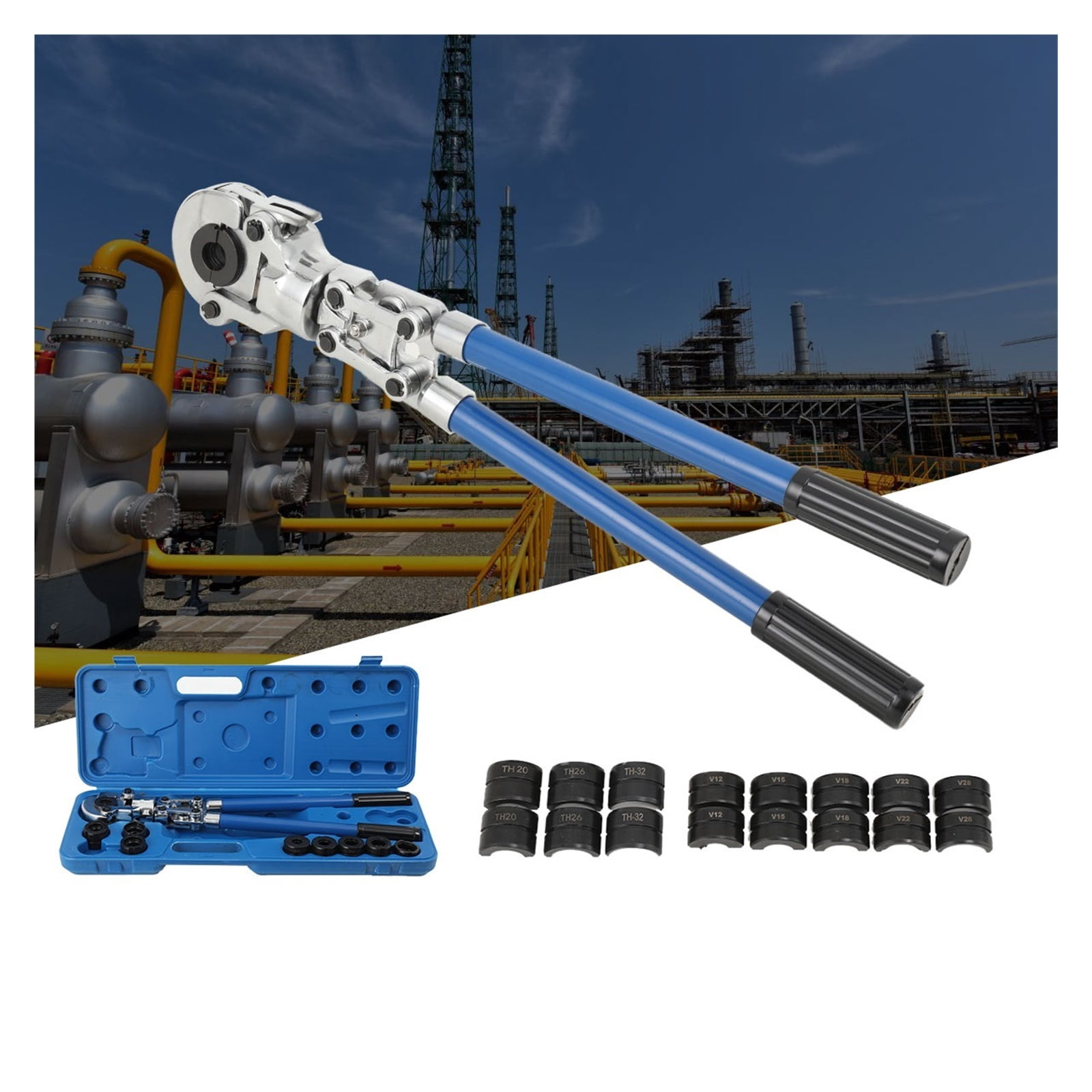 Hand Press Crimping Pliers V12-28mm + TH16-32mm Composite Pipe Copper Pipe Crimping Pliers ,Professional Tools