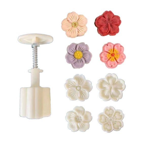 Hand Press Flower Cookie Molds Press Molds Unique Making Embosser for Cooking Enthusiasts