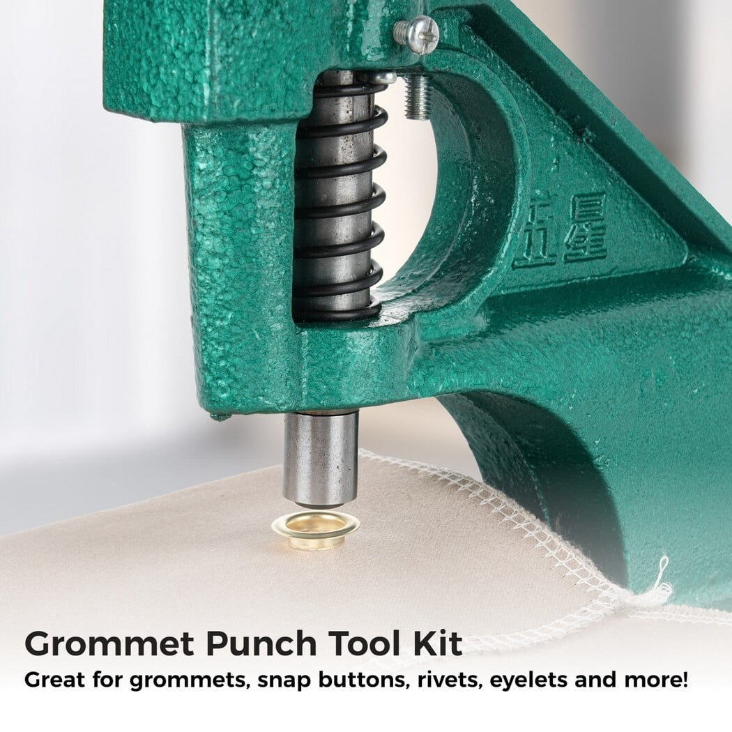 Hand Press Grommet Eyelet Puncher, Golden and Silver Grommets Eyelet
